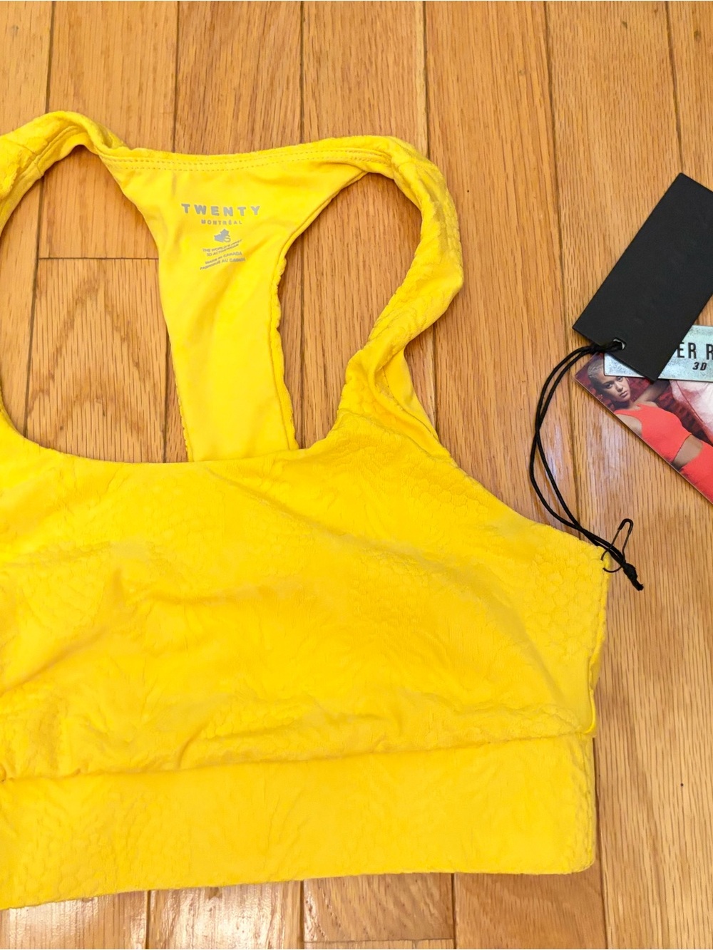 Twenty Activewear Bright Yellow Racerback Sports Bra